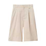 Zara x Willy Chavarria Wide Leg Pleated Bermuda Shorts Cream