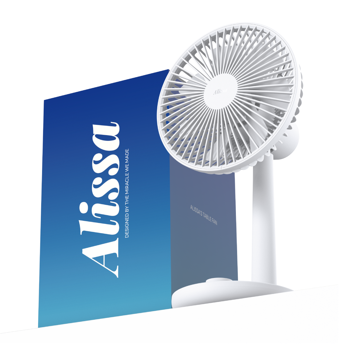 알리사 100단 프리미엄 탁상용 선풍기 무선 무소음 책상 사무실 데스크 캠핑 소형 USB(Alissa 100-Speed Premium Wireless Desk Fan) - 2