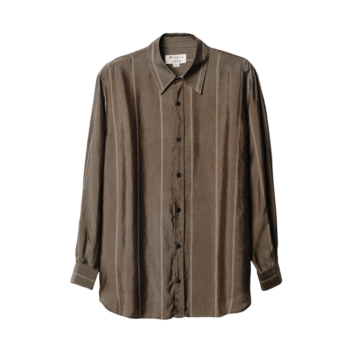 자라 x 윌리 차바리아 쿠프로 자카드 셔츠 그레이 그린(Zara x Willy Chavarria Cupro Jacquard Shirt Grey Green) - 1