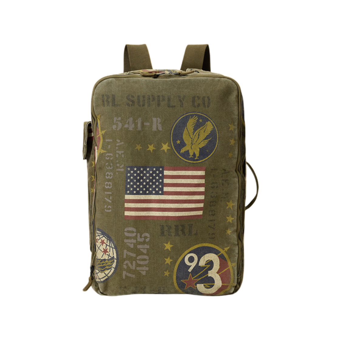 더블알엘 캔버스 그래픽 백팩 올리브 드랩 멀티(Double RL Canvas Graphic Backpack Olive Drab Multi)