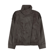 (W) Zara Faux Leather Jacket Brown