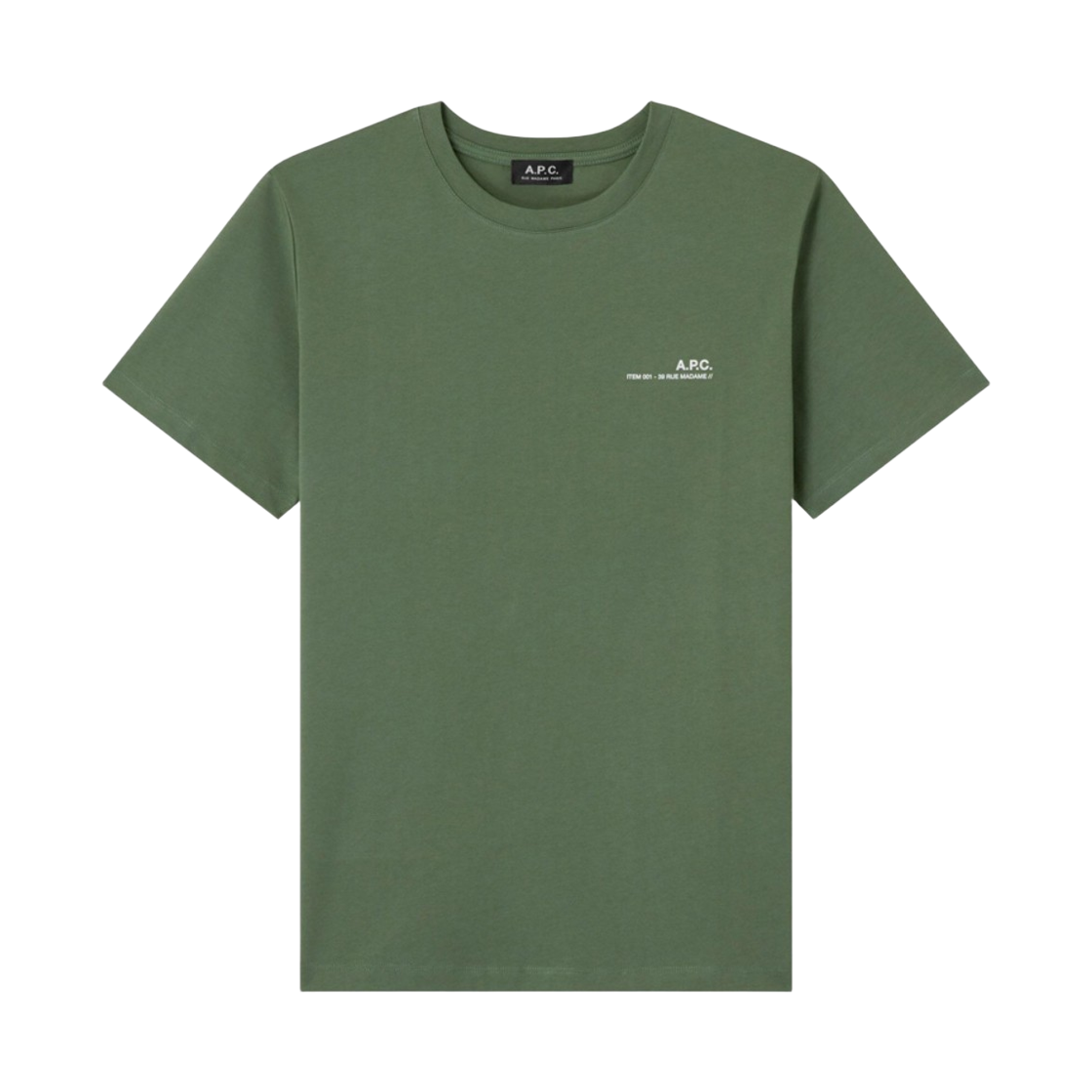 COFBT-H26904-KAE A.P.C. Item T-Shirt Grey Green