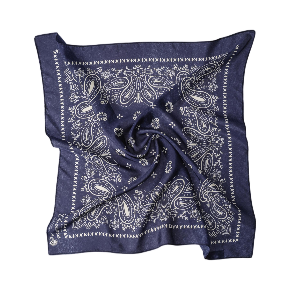 자라 x 윌리 차바리아 페이즐리 100% 실크 반다나 블루(Zara x Willy Chavarria Paisley 100% Silk Bandana Blue) - 1