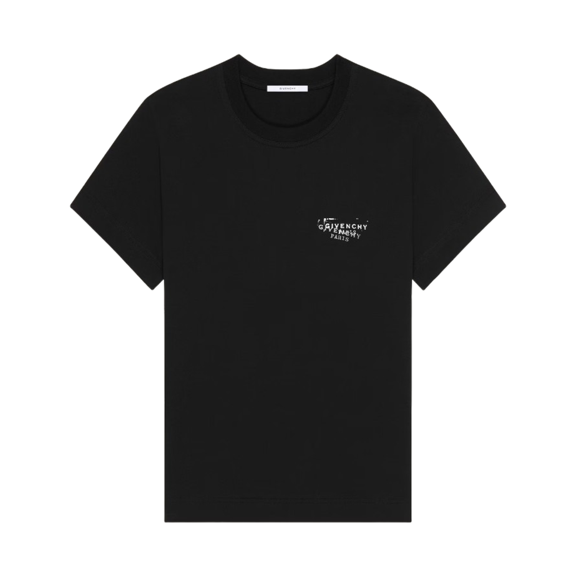 (W) 지방시 스탬프 프린트 코튼 티셔츠 블랙((W) Givenchy Stamp Print Cotton T-Shirt Black)
