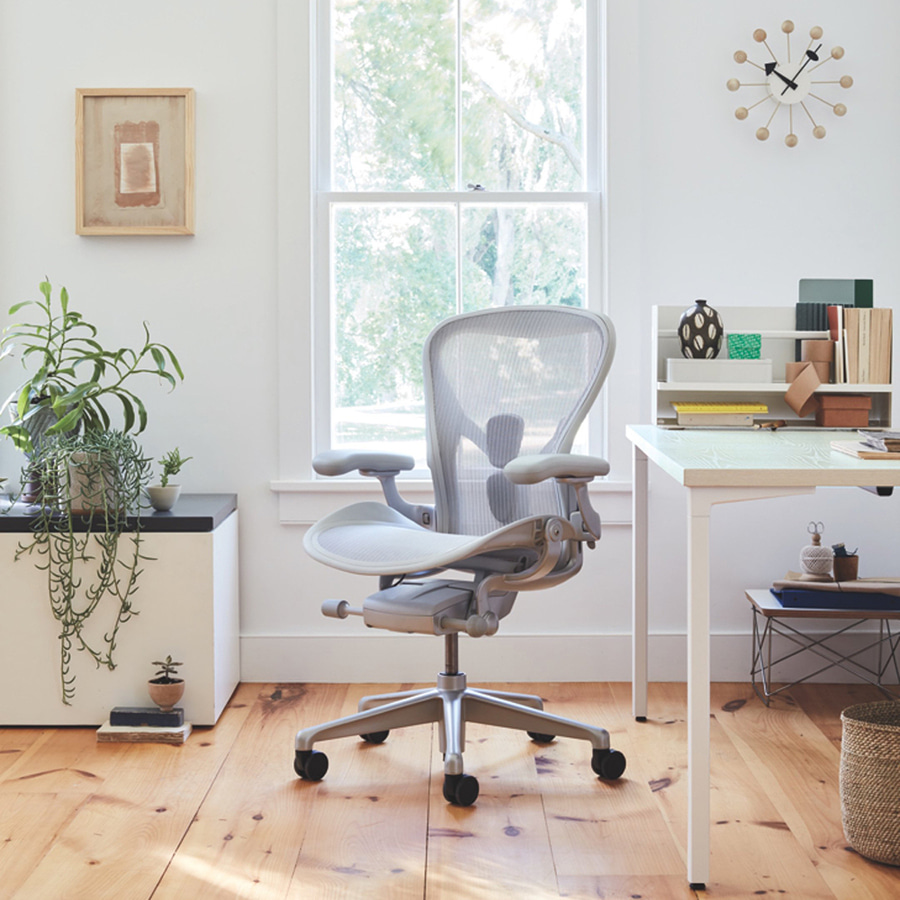 [헤드레스트 증정][20% 쿠폰] 허먼 밀러 뉴 에어론 체어 씨디 풀 옵션 미네랄([헤드레스트 증정][20% 쿠폰] Herman Miller New Aeron Chair CD Full Option Mineral) - 4