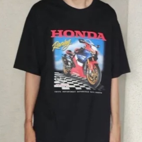 Honda Racing Fire Blade T-Shirt Black 착용 스타일