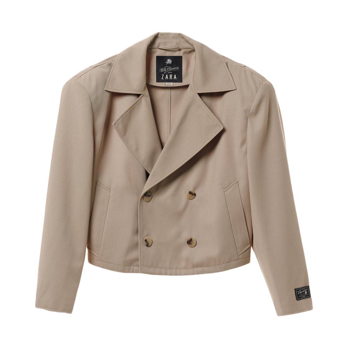 4479/892/711 Zara x Willy Chavarria Short Boxy Fit Trench Coat Sand