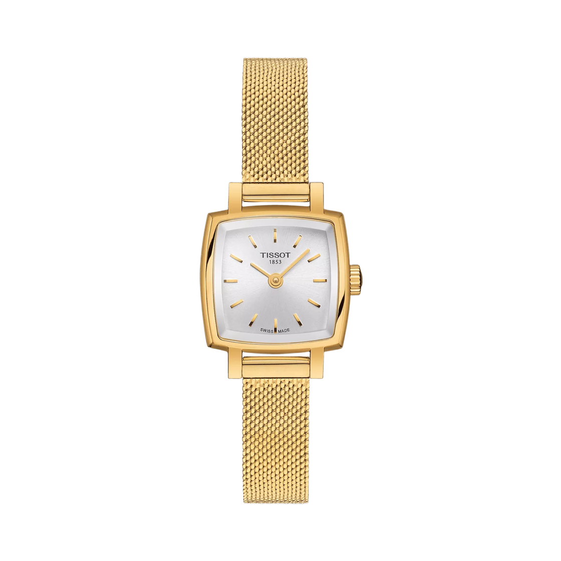 티쏘 러블리 스퀘어 쿼츠 20mm 스테인리스 스틸 옐로우 골드(Tissot Lovely Square Quartz 20mm Stainless Steel Yellow Gold)