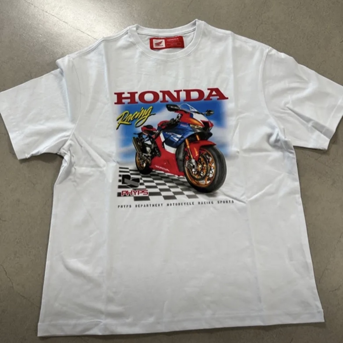 Honda Racing Fire Blade T-Shirt White 착용 스타일