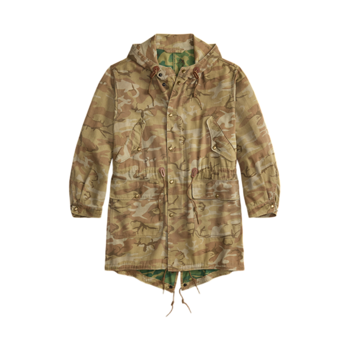 더블알엘 더블 사이드 카모 트윌 파카 빈티지 올리브 카모(Double RL Double Sided Camo Twill Parka Vintage Olive Camo) - 1