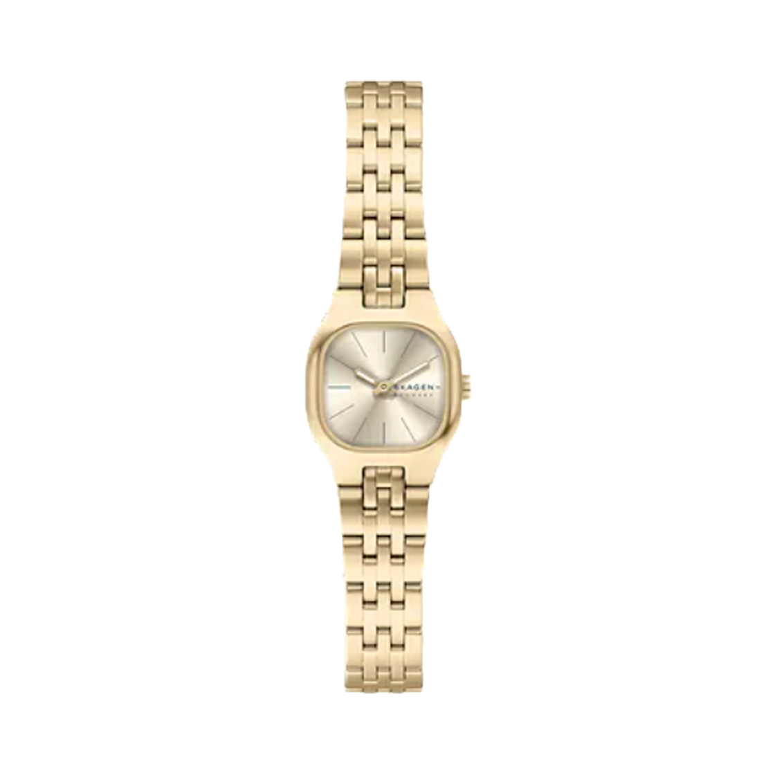 스카겐 멜렘 마이크로 쿼츠 투핸드 22mm 스테인리스 스틸 골드(Skagen Mellem Micro Quartz Two-Hand 22mm Stainless Steel Gold)