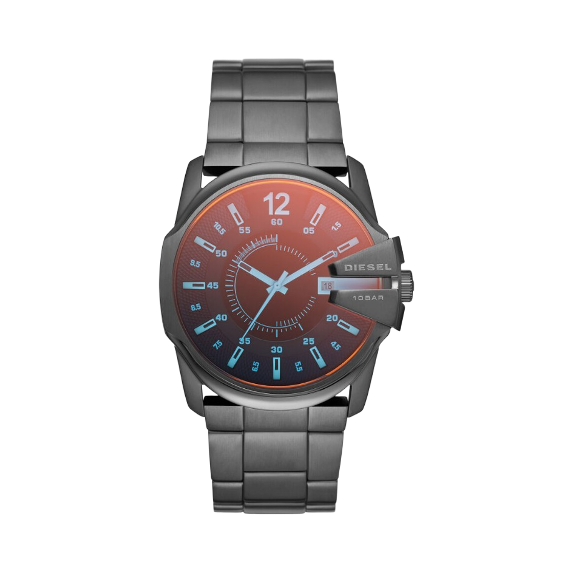 디젤 Dz1965 마스터 치프 크로노그래프 건메탈톤 쿼츠 43mm 스테인리스 스틸 블랙(Diesel Dz1965 Master Chief Chronograph Gunmetal-Tone Quartz 43mm Stainless Steel Black)