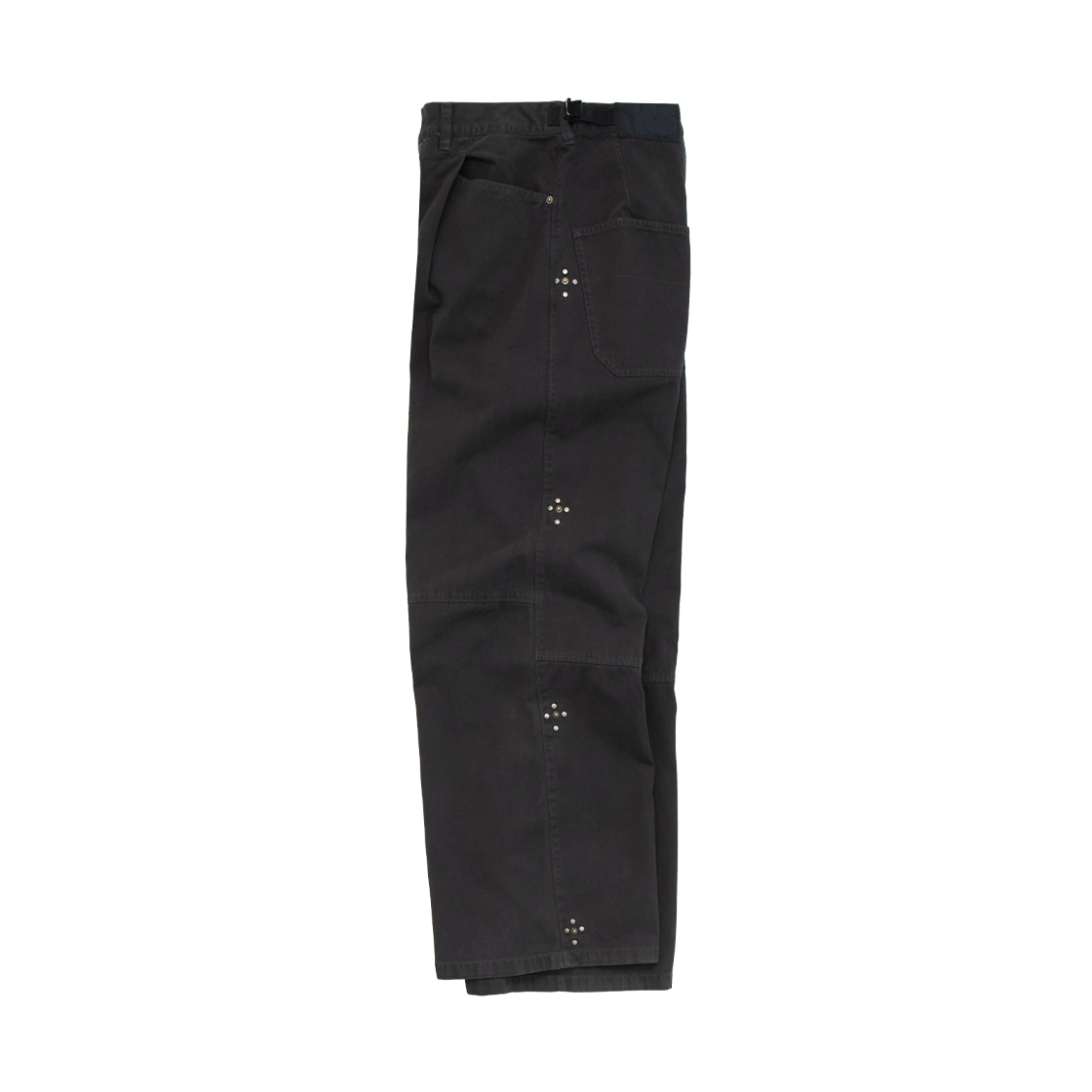 폴리테루 1011 고시마 팬츠 리벳 플라워 빈티지 차콜(Polyteru 1011 Gosima Pants Rivet Flowers Vintage Charcoal)