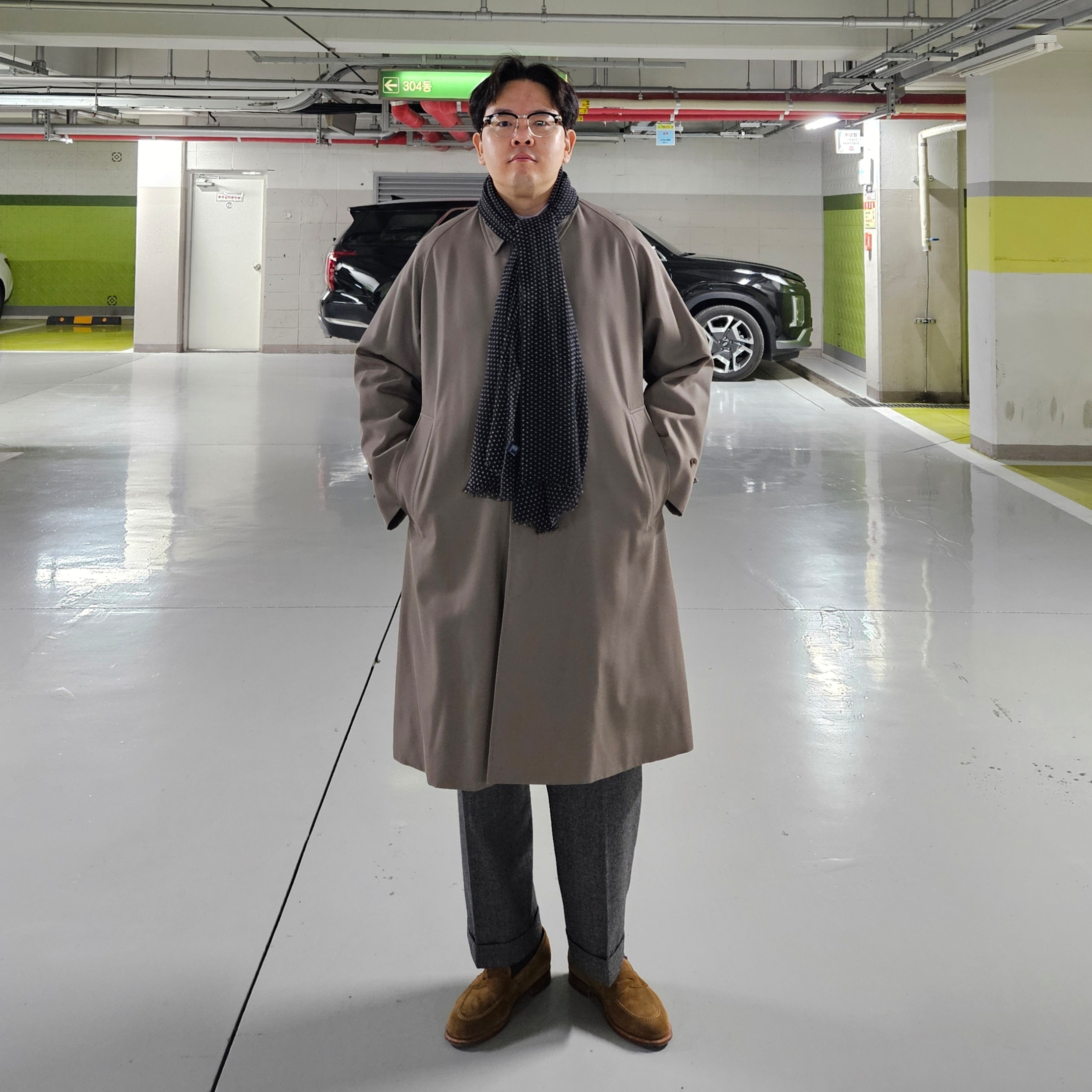Alden 6243 Suede Unlined Flex Penny Loafer Snuff - D, Kaptain Sunshine Walker Coat Top Gray 착용 스타일 - 1