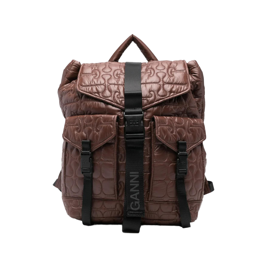 가니 퀼티드 리테크 백팩 커피(Ganni Quilted Re-Tech Backpack Coffee) - 1