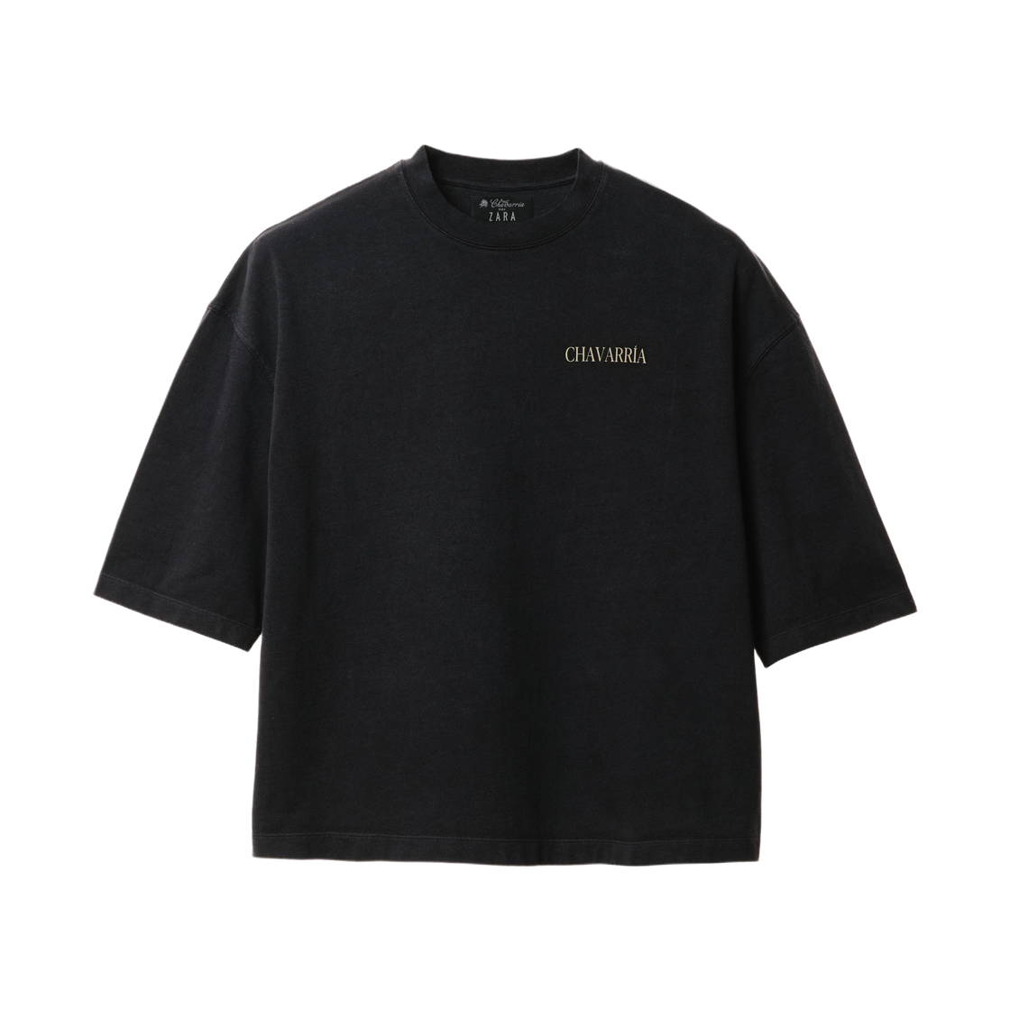 자라 x 윌리 차바리아 오버사이즈 티셔츠 블랙(Zara x Willy Chavarria Oversize T-Shirt Black) - 1