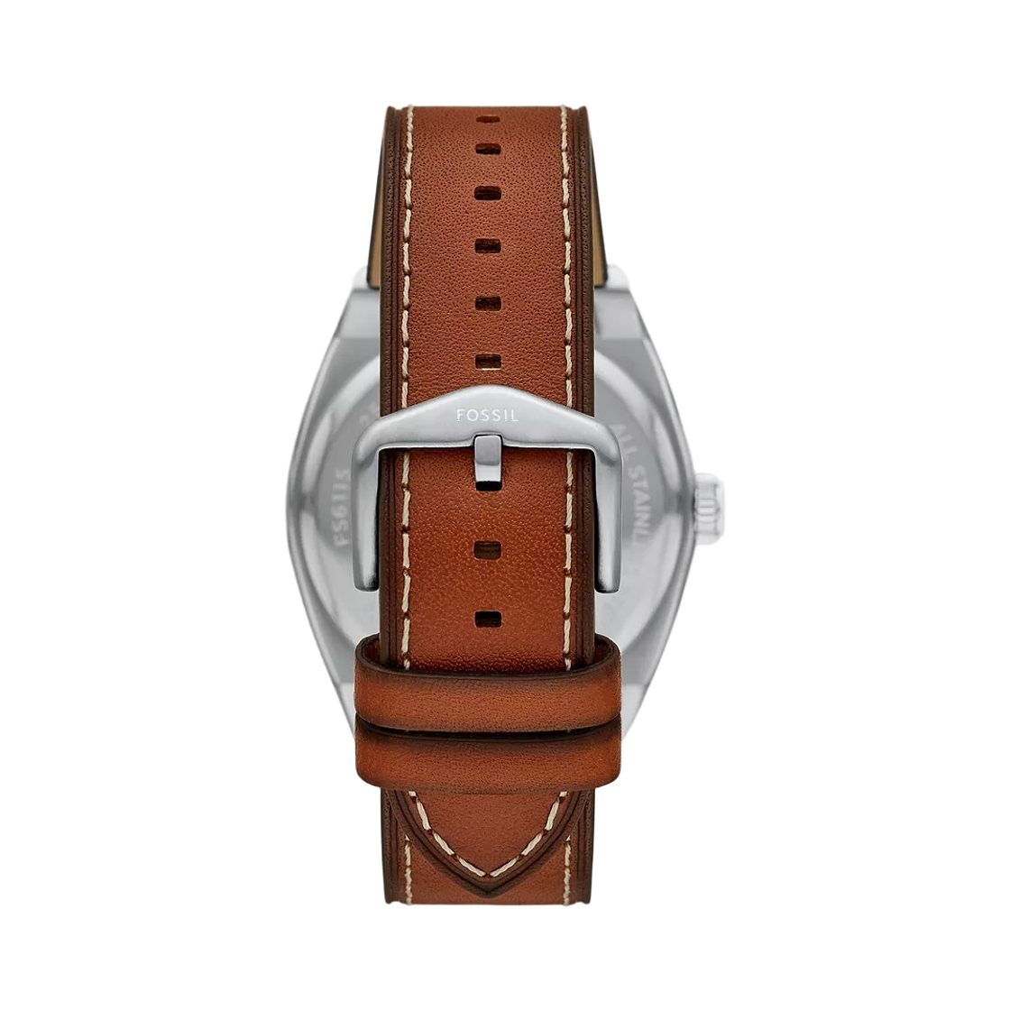 파슬 에버렛 쿼츠 쓰리핸드 데이트 42mm 레더 블루 브라운(Fossil Everett Quartz Three-Hand Date 42mm Leather Blue Brown) - 2