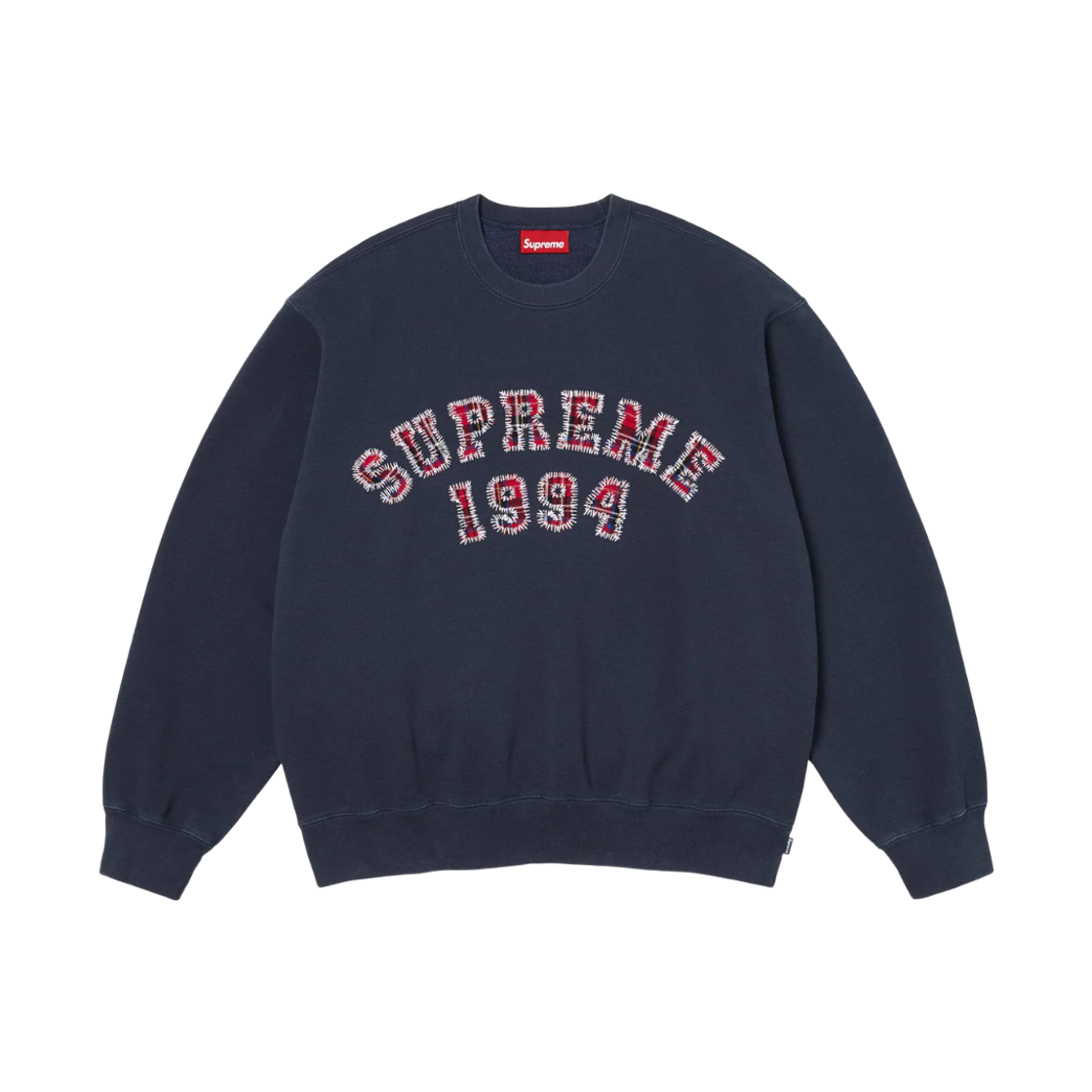슈프림 플레이드 아크 크루넥 네이비 - 26SS(Supreme Plaid Arc Crewneck Navy - 26SS)
