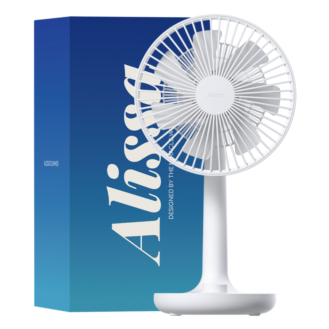 알리사 100단 프리미엄 탁상용 선풍기 무선 무소음 책상 사무실 데스크 캠핑 소형 USB(Alissa 100-Speed Premium Wireless Desk Fan) - 1
