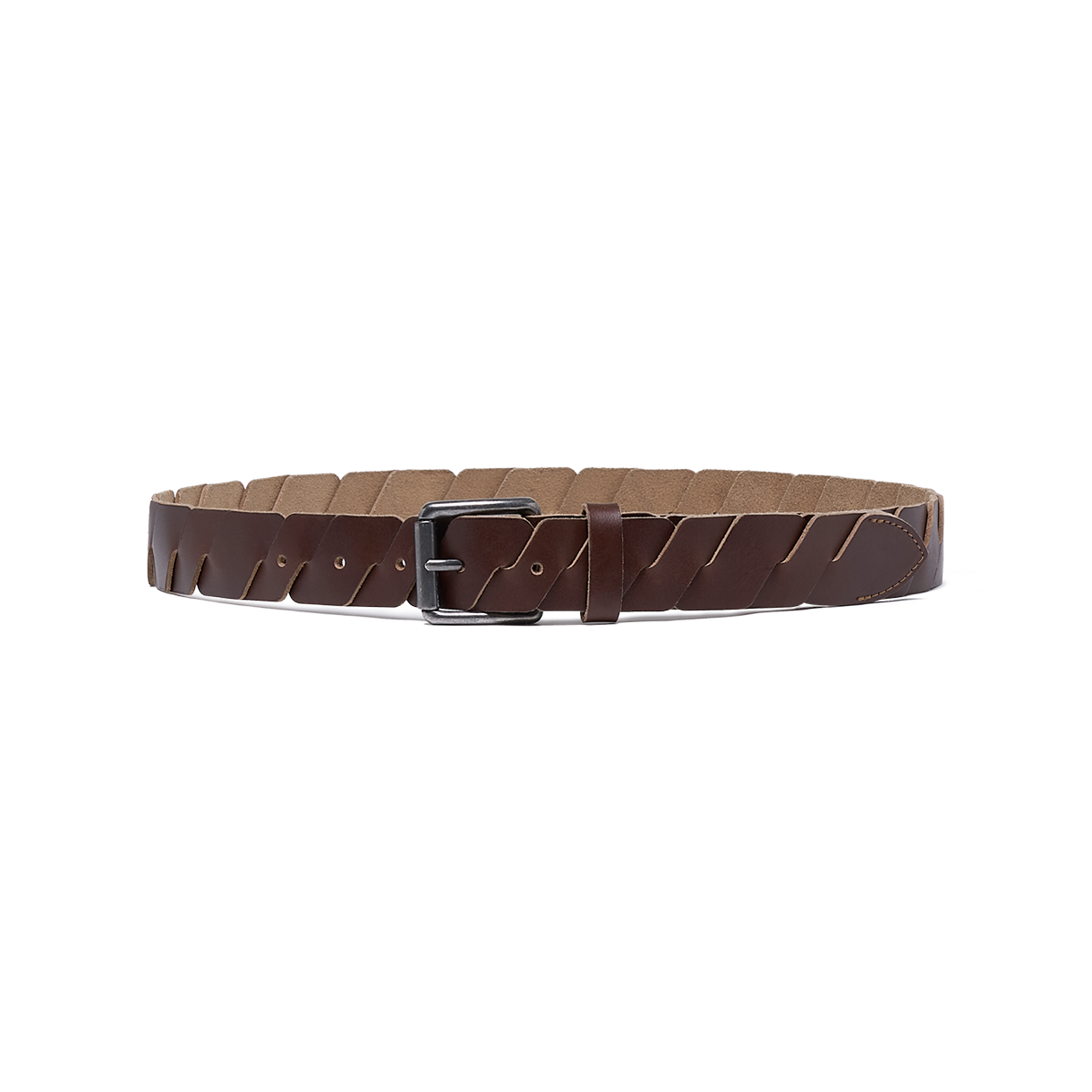 CHOWOO 컷 오프 풀그레인 레더 벨트 브라운(CHOWOO Cut-Off Full Grain Leather Belt Brown)