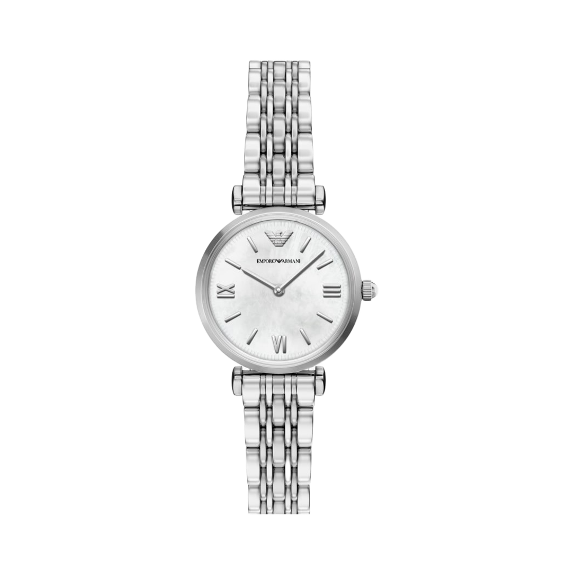 AR11768 (W) Emporio Armani Quartz Two-Hand 28mm Stainless Steel Mother of Pearl Silver