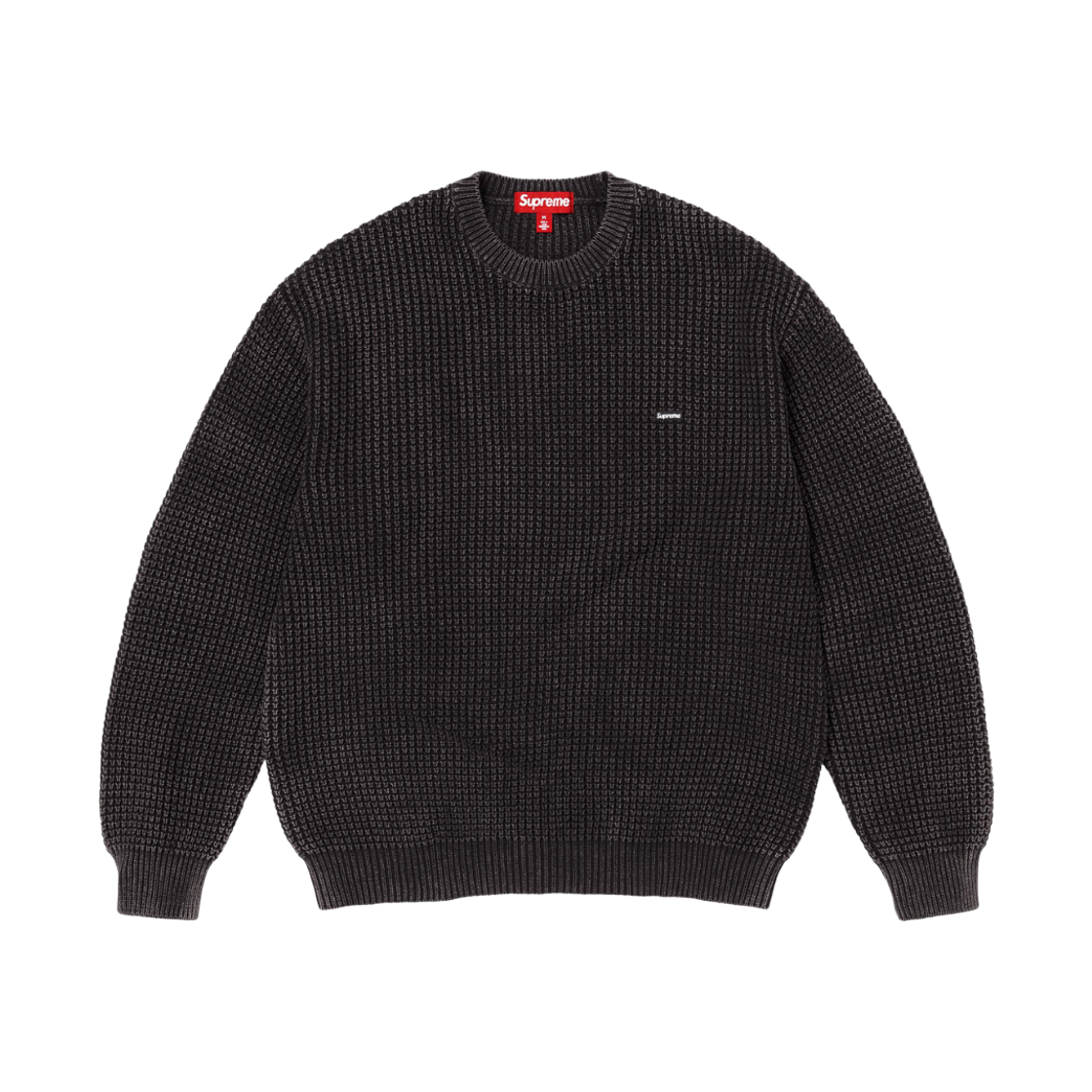 슈프림 워시드 스몰 박스 와플 스웨터 블랙 - 26SS