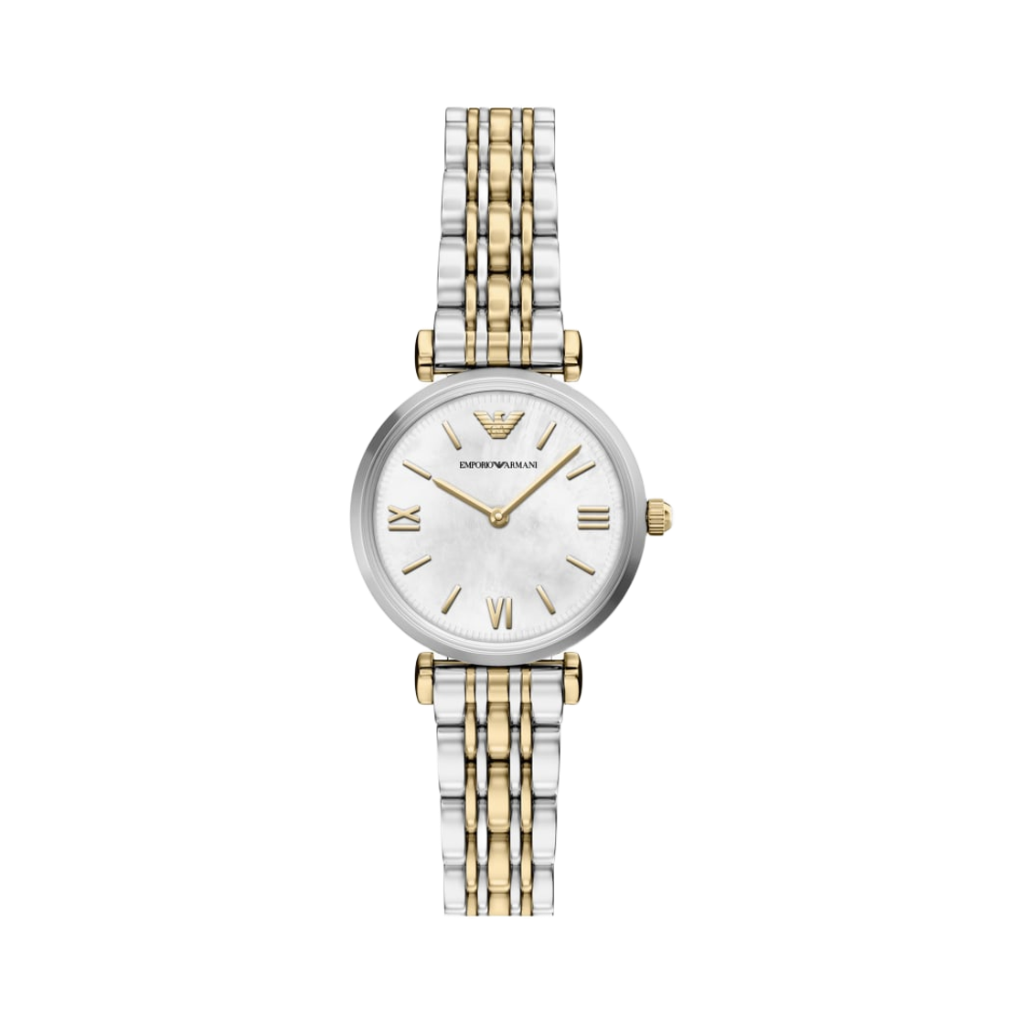 AR11769 (W) Emporio Armani Quartz Two-Hand 28mm Two-Tone Stainless Steel Mother of Pearl Gold Silver