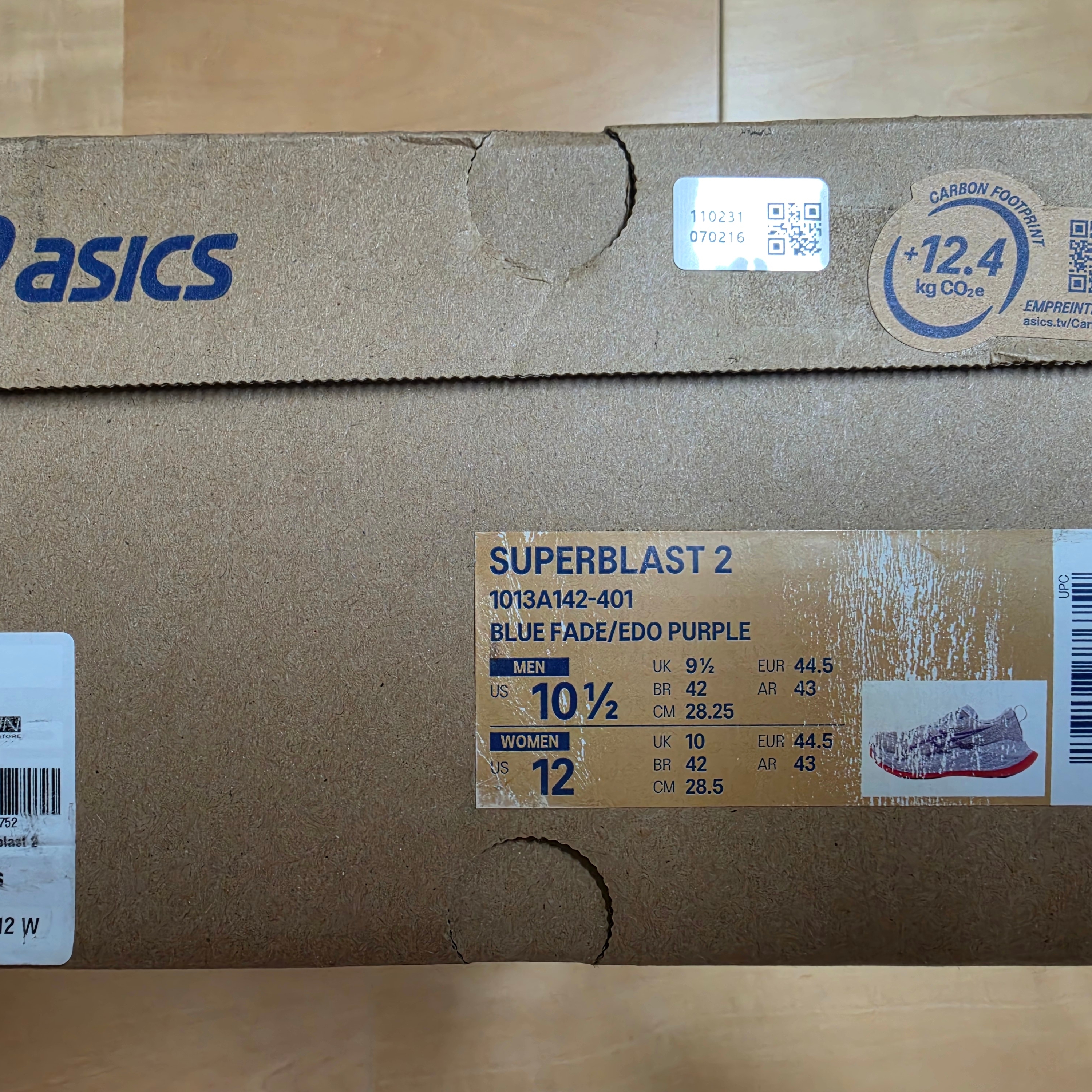 Asics Superblast 2 Blue Fade Edo Purple 착용 스타일 - 1