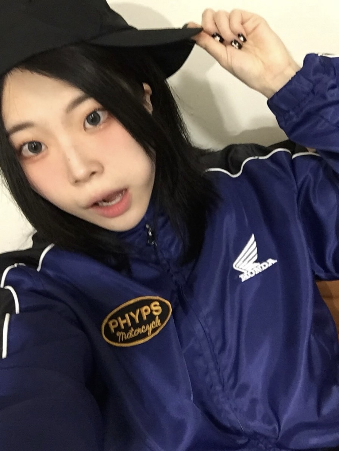 Honda Racing Blouson Blue 착용 스타일 - 1