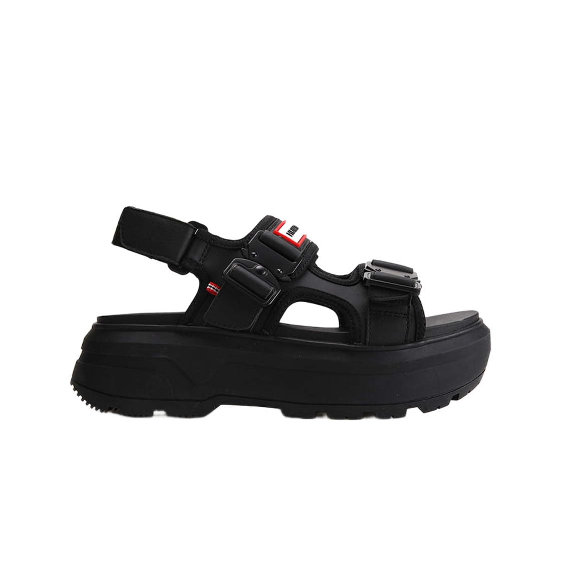 UFD3109LEA-BLK (W) Hunter City Rebel Neo Leather Buckle Sandal Black