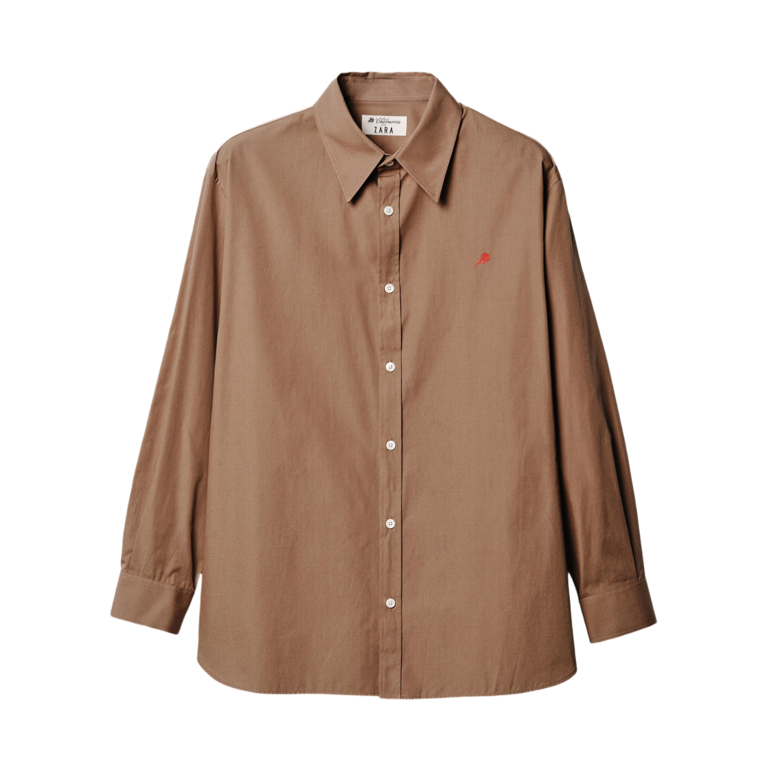 5588/400/707 Zara x Willy Chavarria Relaxed Fit Cotton Shirt Camel