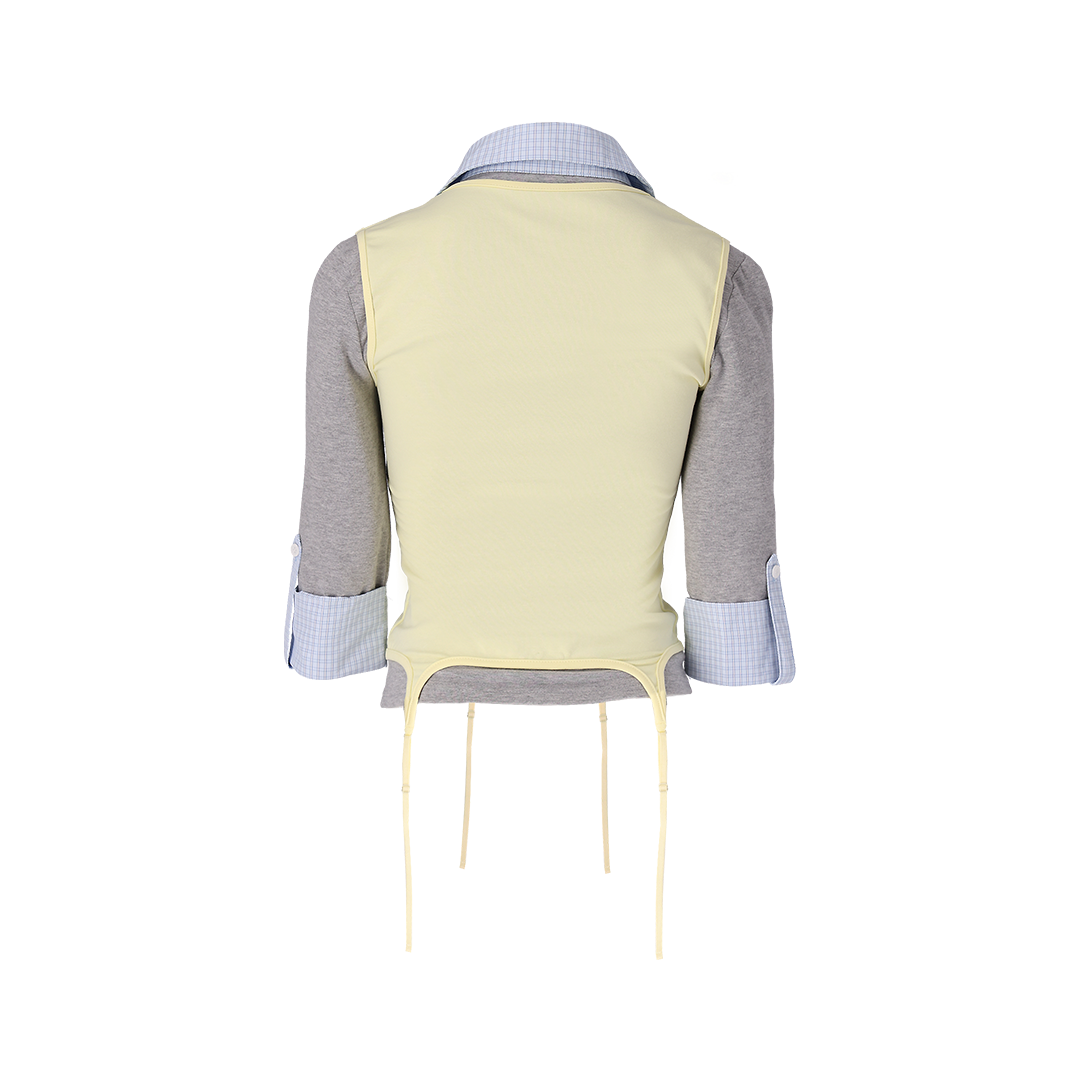 혼쿄 레몬 셔츠 레이어드 탑(Honkyo Lemon Shirt Layered Top) - 2
