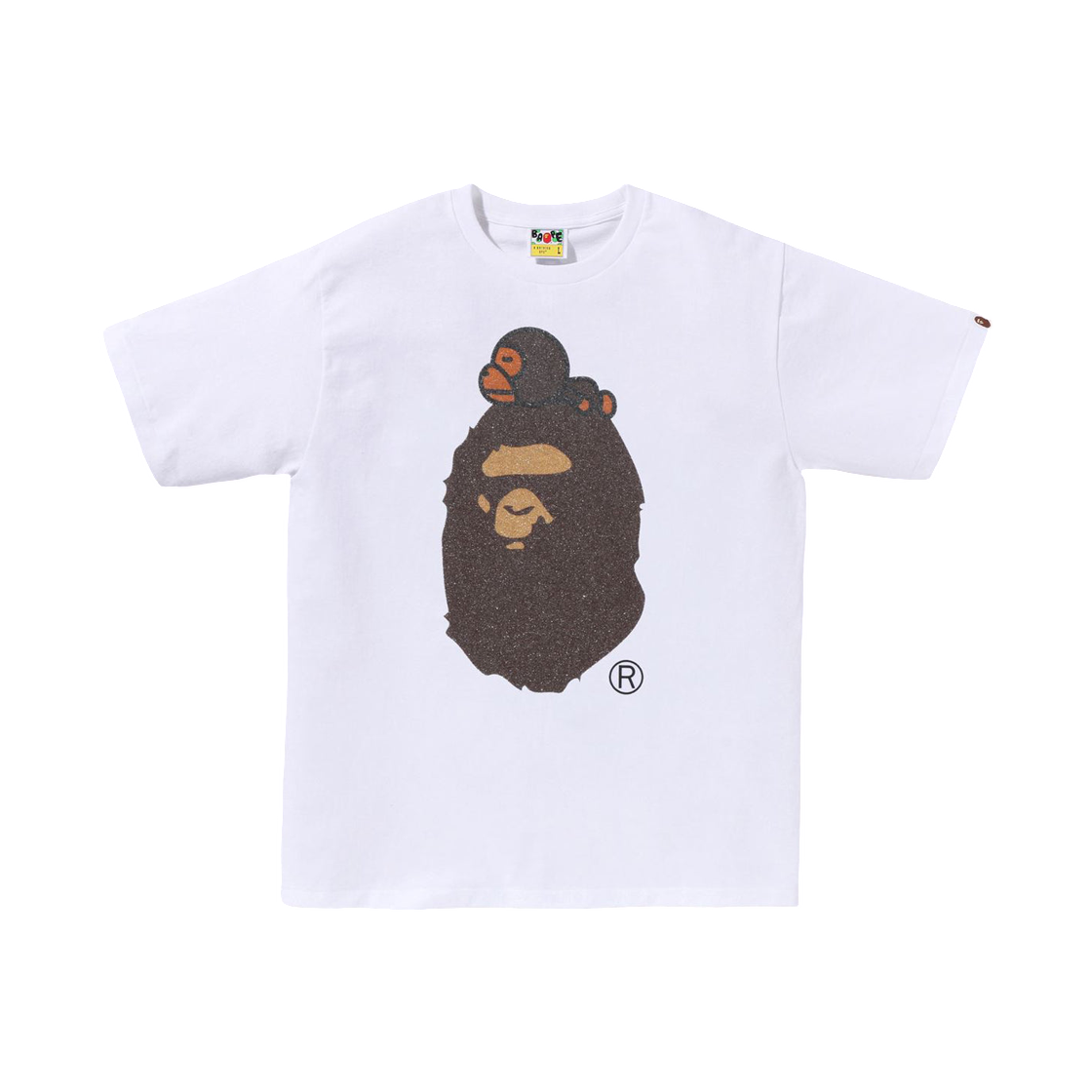 - BAPE Glass Beads Milo On Bape T-Shirt White