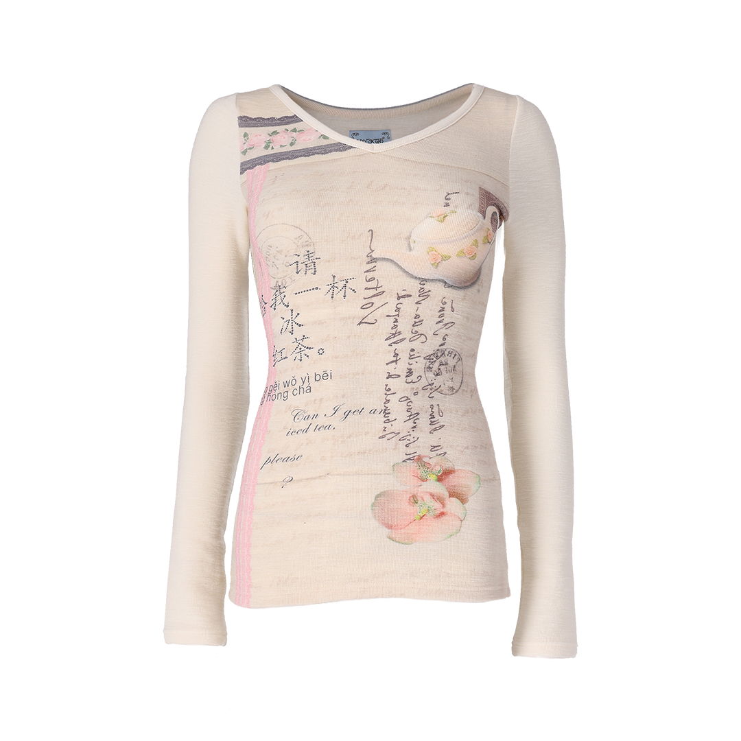 혼쿄 차이 슬림 브이 넥 티(Honkyo Chai Slim V-Neck Tee)