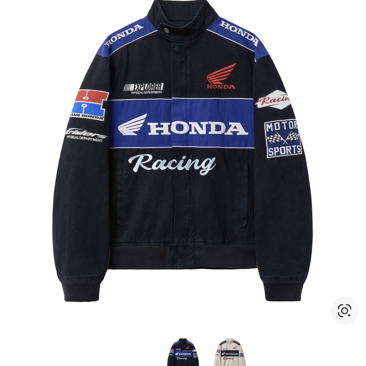 Honda Twill Multi Patch Motorcycle Jacket Black 착용 스타일