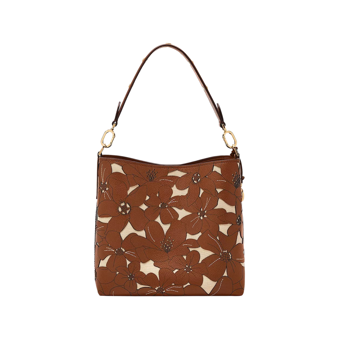 파슬 제시 레더 버킷 숄더백 플로랄 퍼포레이션(Fossil Jessie Leather Bucket Shoulder Bag Floral Perforation) - 2