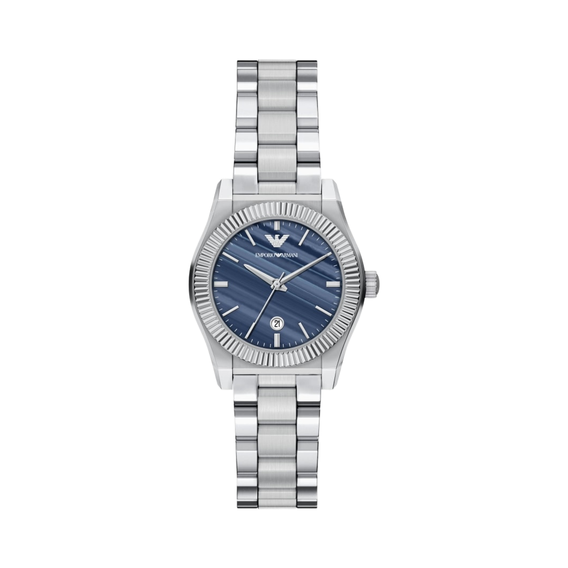 AR11760 (W) Emporio Armani Quartz Three-Hand Date 32mm Stainless Steel Blue Silver