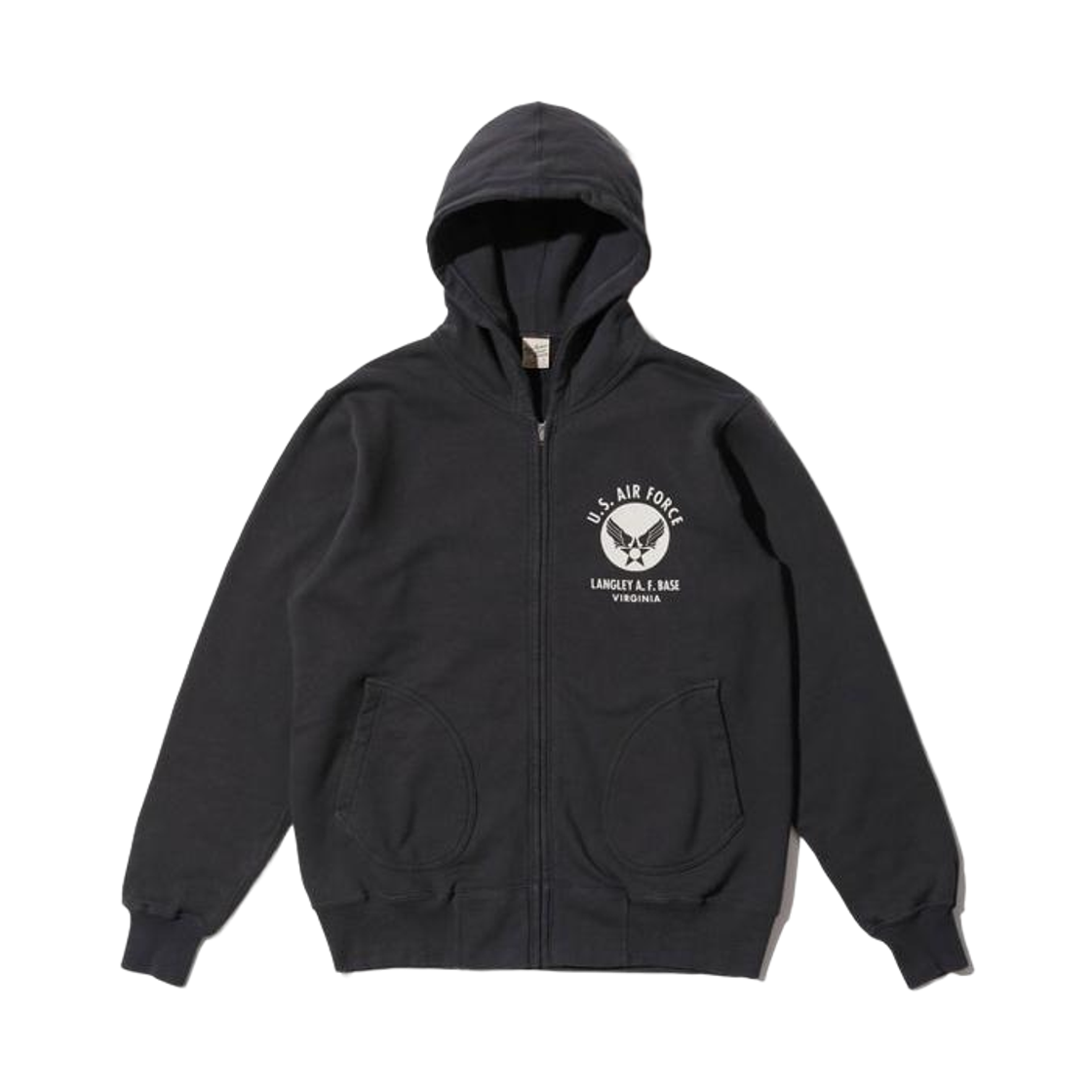 버즈 릭슨 US 에어 포스 풀 집 스웨트 파카 블랙(Buzz Rickson's US Air Force Full Zip Sweat Parka Black)