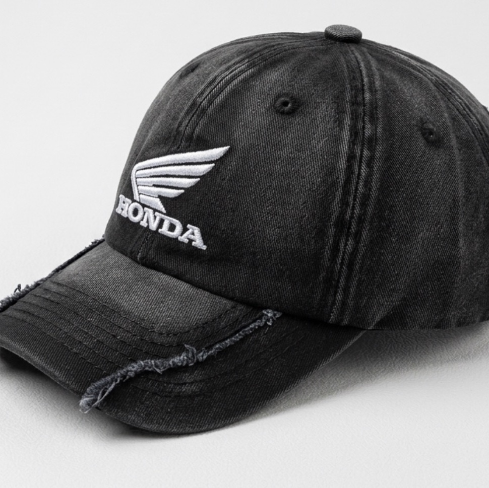 Honda Vintage Cutoff Cap Black 착용 스타일