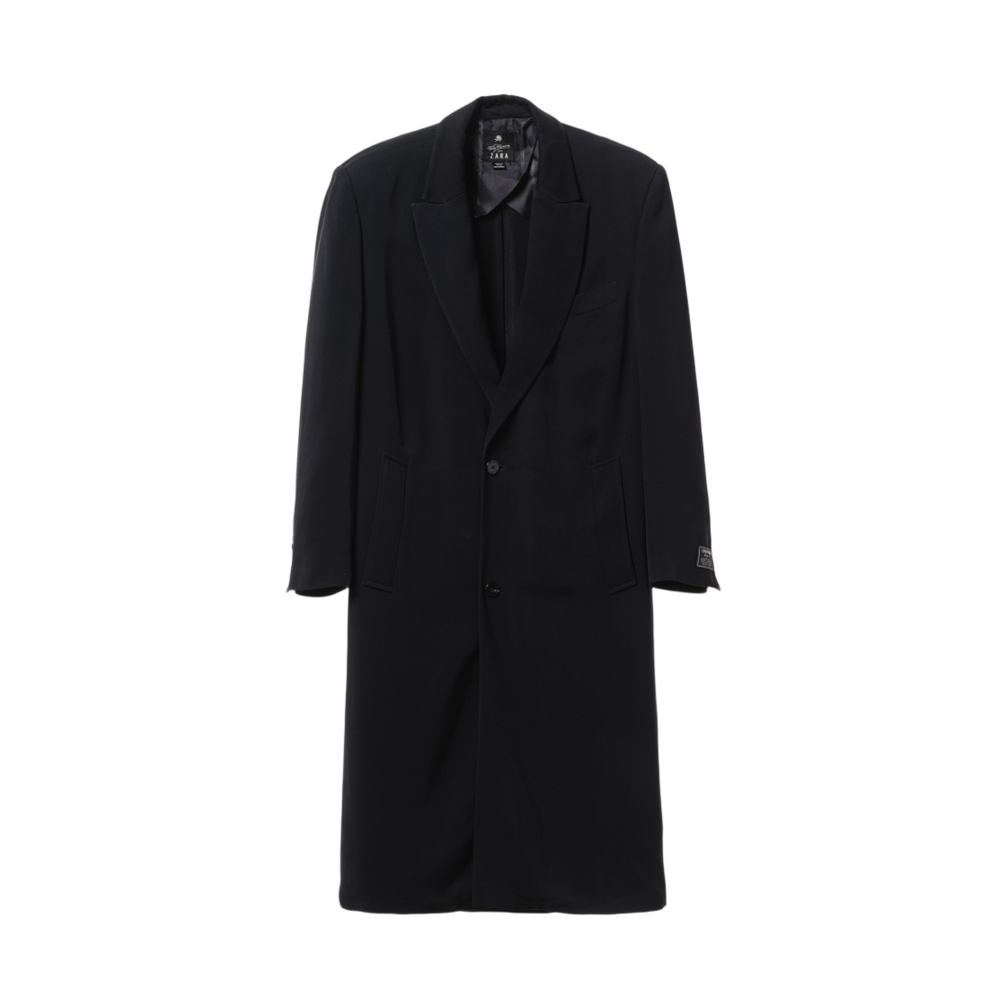 자라 x 윌리 차바리아 플로잉 코트 네이비 블루(Zara x Willy Chavarria Flowing Coat Navy Blue) - 1