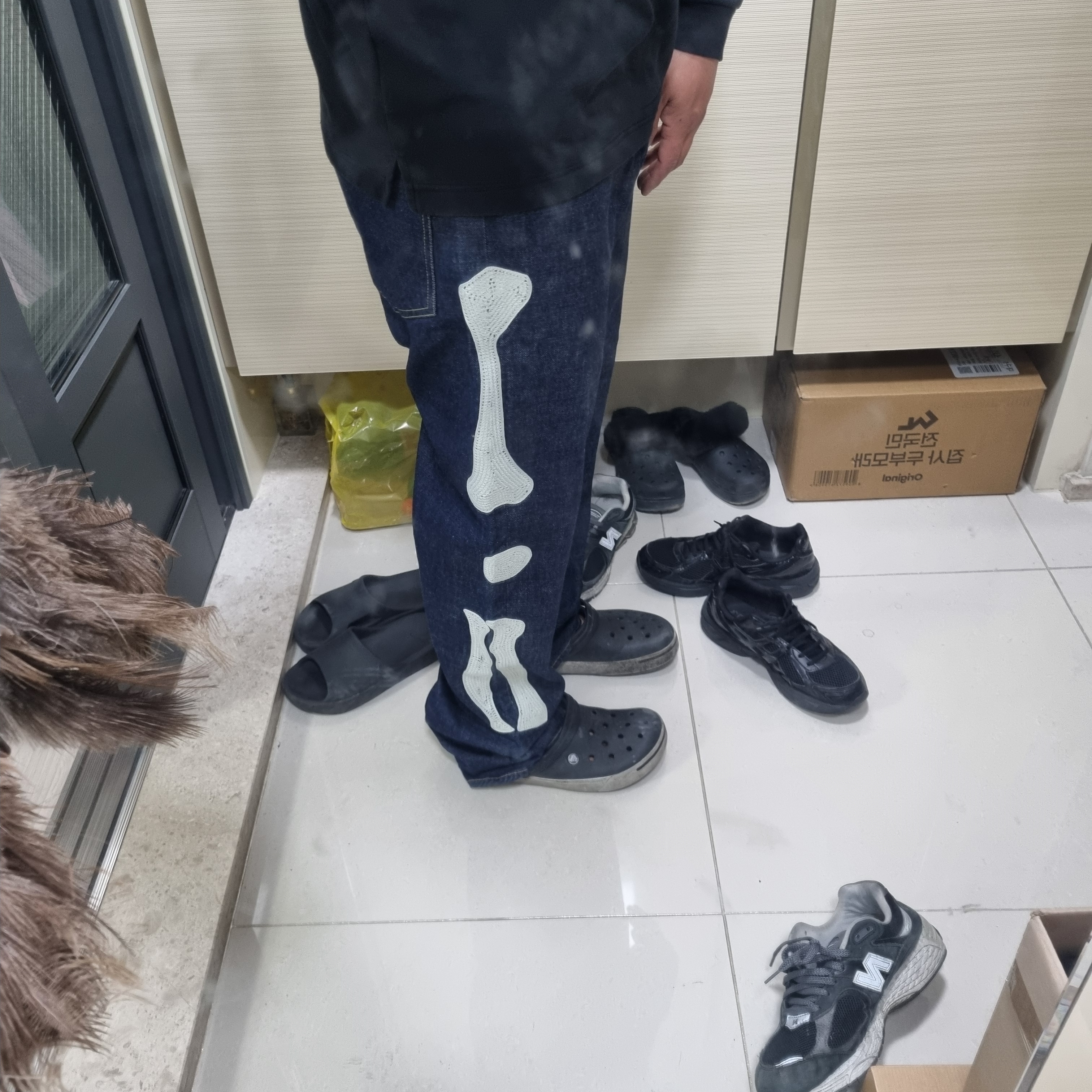 Kapital 12.5 oz. Denim Mexican Tuxedo 5P Okagilly Pants Indigo 착용 스타일 - 3