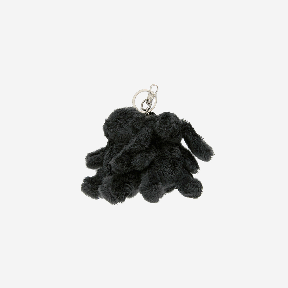 언스테디마켓 테디버니백팩 키링 블랙(Unsteady Market Teddy&Bunny BackPack Keyring Black) - 1