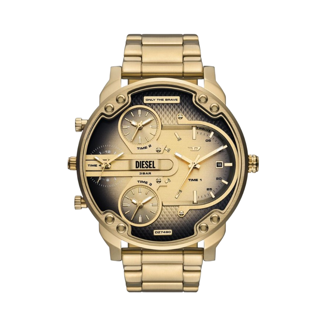 디젤 Dz7490 미스터 대디 슬림 크로노그래프 쿼츠 48mm 스테인리스 스틸 골드(Diesel Dz7490 Mr. Daddy Slim Chronograph Quartz 48mm Stainless Steel Gold)