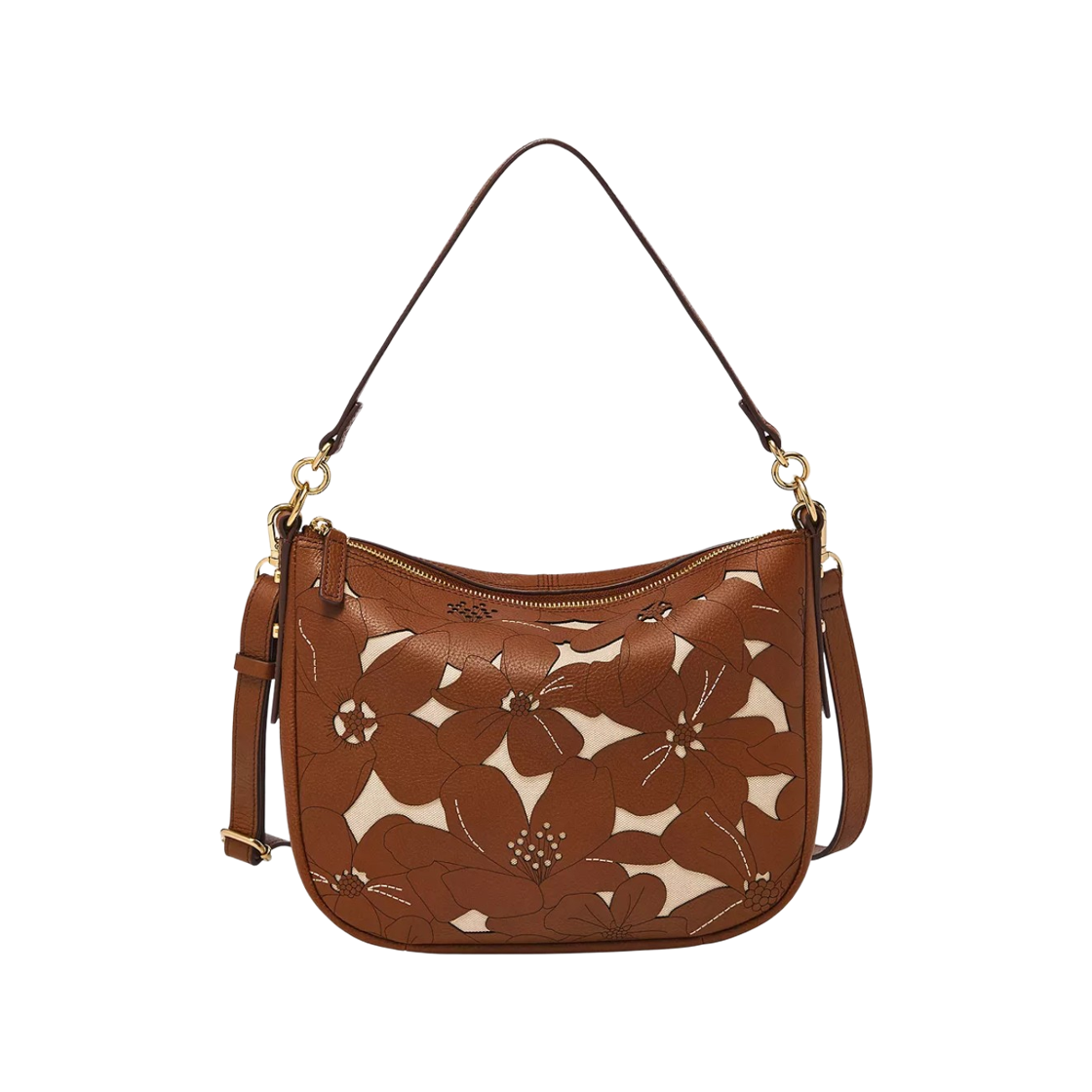 파슬 졸리 레더 크로스바디백 플로랄 퍼포레이션(Fossil Jolie Leather Crossbody Bag Floral Perforation)