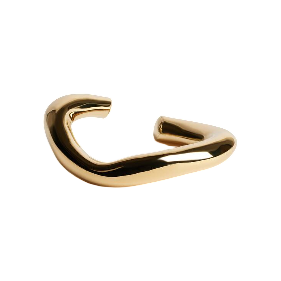869965TZ77G0127 Balenciaga Eisa Cuff in Shiny Gold