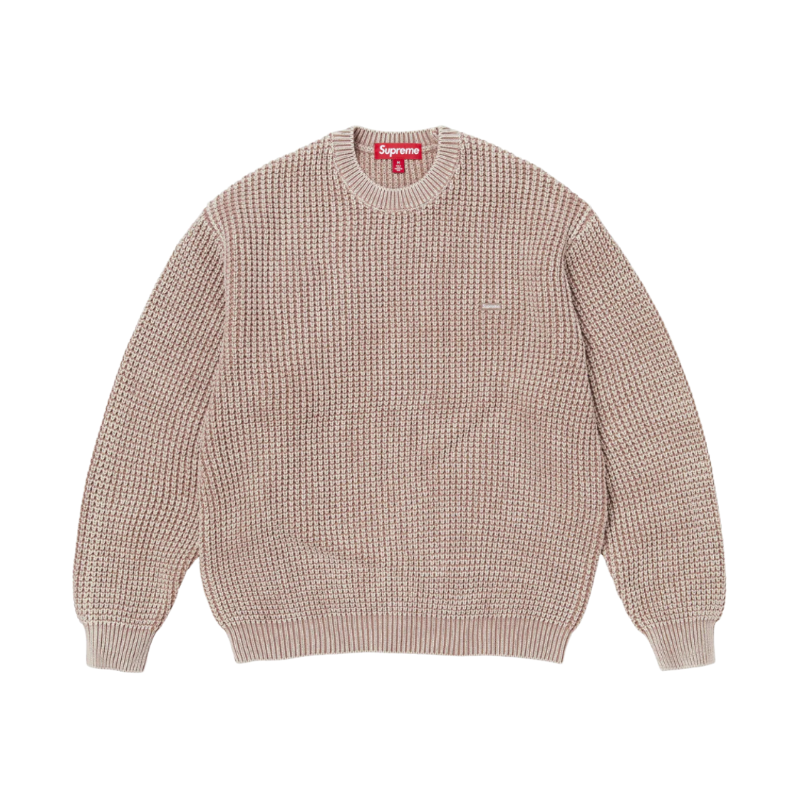 - Supreme Washed Small Box Waffle Sweater Light Brown - 26SS