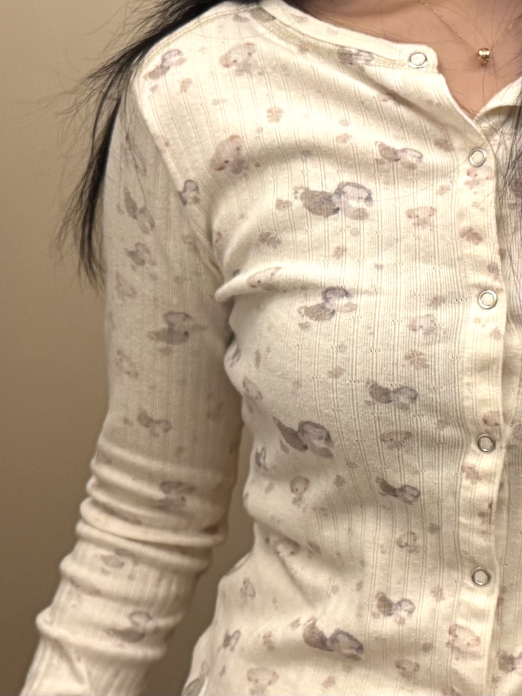 COYSEIO Cotton Cuddle Longsleeves Ivory 착용 스타일 - 3