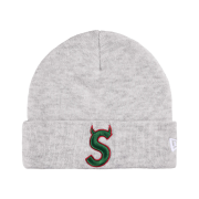 Supreme New Era Devil S Logo Beanie Ash Grey - 26SS