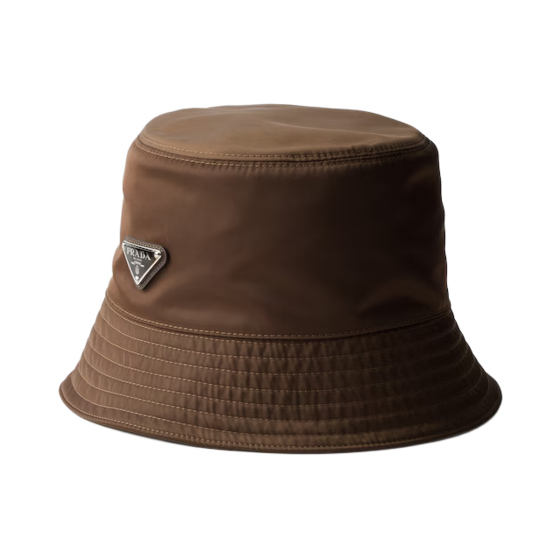2HC137-2DMI-F0038 Prada Re-Nylon Bucket Hat Sienna