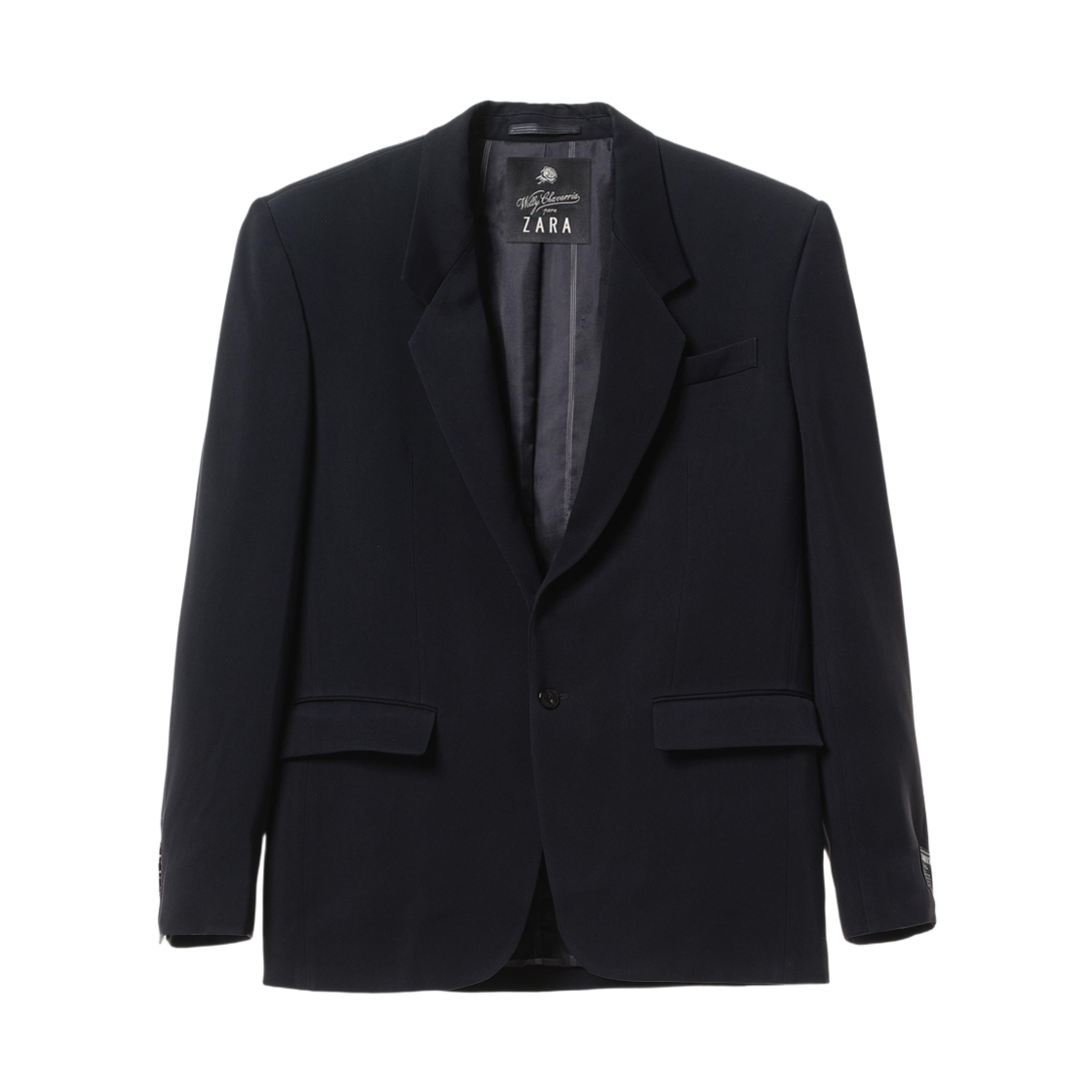 4473/846/401 Zara x Willy Chavarria Viscose Suit Blazer Navy Blue